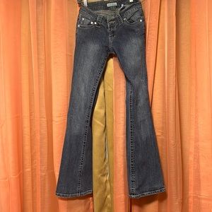 minimal distress jeans